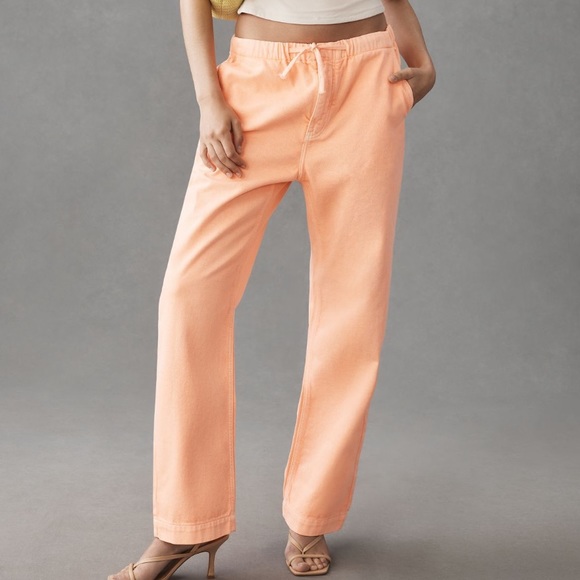 Anthropologie Essential Antwerp Domo Relaxed Denim Pants